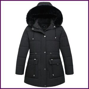 Plus Size Down Parka Jacket | Waterproof Windproof Winter Coat